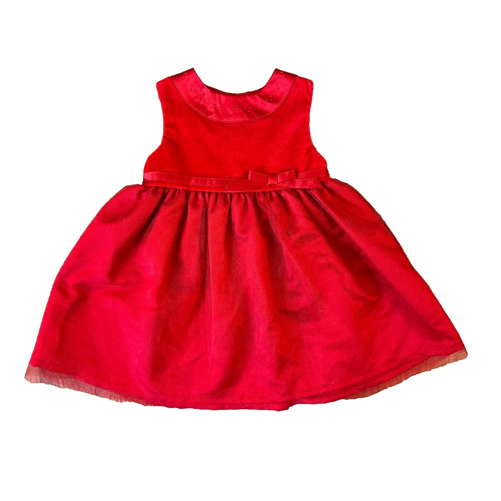 Carters Baby Girl 18 Months Dress Party Holiday Red‎ Christmas Valentines Bow